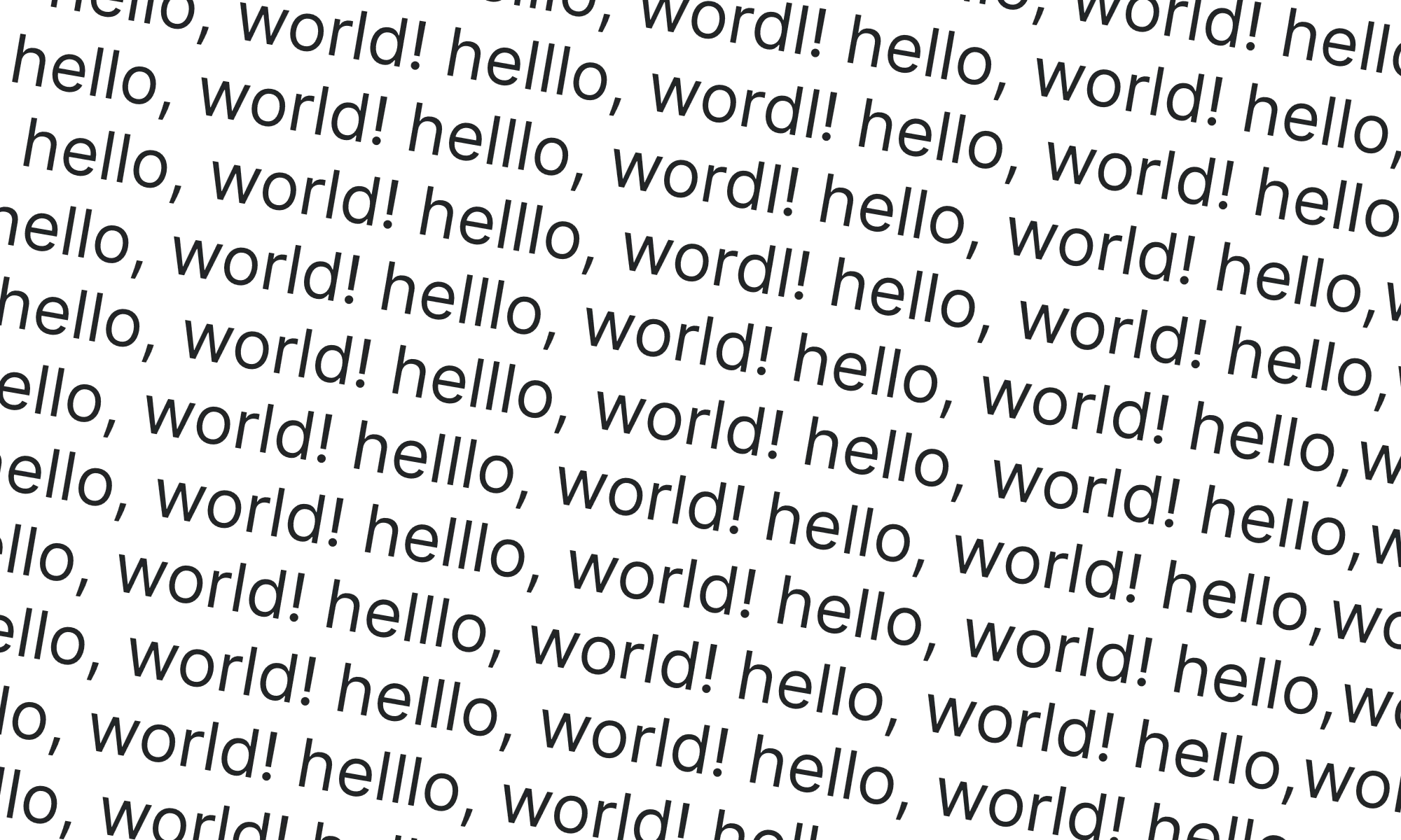 Hello, World! in italic